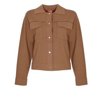 Max Mara Cardigans, female, Brown, Size: L Zum Cardigan