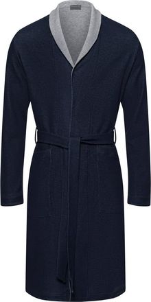 Hanro Cozy Living Recycled Cotton Robe in Notte at Nordstrom, Size Small
