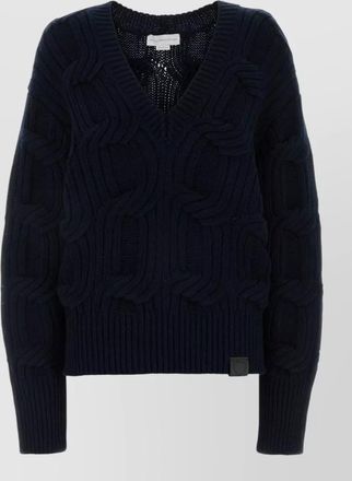 Stella McCartney wool sweater cable knit v neck