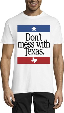Generic Dont Mess with Texas Lone Star State Mens Crew Neck T-Shirt White Medium