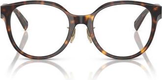 Tiffany & Co. 52mm Round Optical Glasses in Havana at Nordstrom