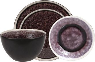 Cosy & Trendy Geschirr-Set Laguna Viola, 24-teilig