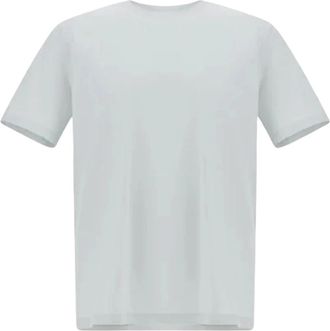 Herno Tops, Heren, Grijs, S, Katoen, T-shirt met ronde hals