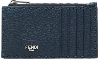 Fendi Pre-owned Wallets, female, Blue, Size: ONE SIZE Pre-owned Card case