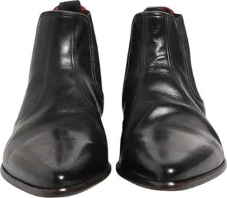 Dolce & Gabbana Black Chelsea Slip On Men Ankle Boots Mens Shoes (Pre-Owned)