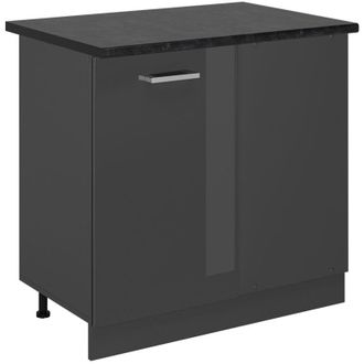 Vicco Armario De Esquina R-line, Antracita Alto Brillo, 86 Cm, Et Antracita