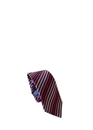 Paul Smith Navy & Pink Striped Silk Tie