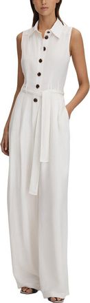 Reiss Perla Linen-Blend Jumpsuit