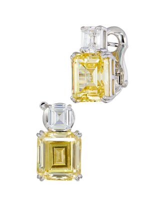 Savvy Cie Jewels Silver Cz Huggie Earrings