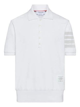 Thom Browne Ottoman poloshirt met vier strepen - Wit