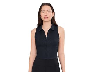 Travis Mathew Moveknit Rib SL Zip Womens Clothing Black : XXS, Elastane/Polyamide