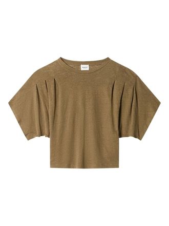 Isabel Marant T-shirt Kyanza plissettata - Verde