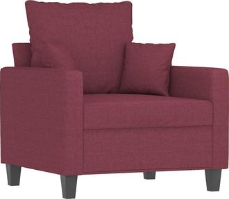 vidaXL Sill&oacute;n De Tela Rojo Tinto 60 Cm Vidaxl