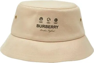 Burberry Pre-owned Accessories, male, Beige, Size: ONE SIZE Pre-owned Cotton Bucket Hat