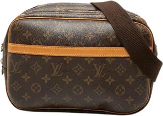 Louis Vuitton Pre-owned Cross Body Bags, female, Brown, Size: ONE SIZE Pre-owned Monogram Reporter PM Shoulder Bag