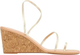 Ancient Greek Sandals Chora sleehak sandalen platina - Dames - Sleehakken - Grijs - 41 EU - Schoenen