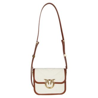 Pinko Mini Love Box Tas in Trendy Stijl - Dames - Schoudertassen - Beige - ONE Size - Tassen