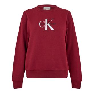 Calvin Klein Dames/Dames Katoenen Regular Sweatshirt (Rood)