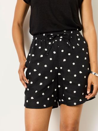 Fat Face FatFace Cassie Black Painted Spot Shorts