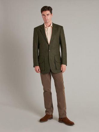Oliver Brown Country Jacket with Half Belt - Green