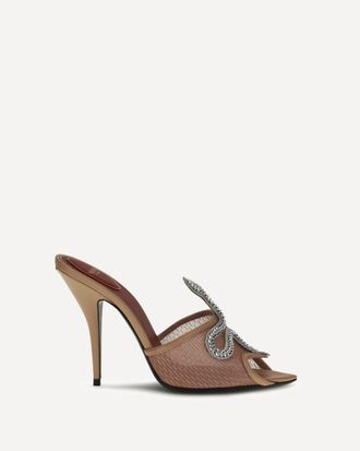Valentino Garavani Sandali slide Coeur Vip&egrave;re in rete Woman 37.5