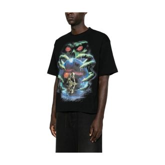 GCDS Hombre, Camisetas, Negro, Talla: S
