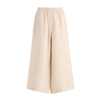 Max Mara Wide Trousers, female, Beige, Size: 2XS Wkdfelino Wide Trousers