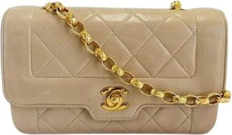 Chanel Pre-owned Vintage Shoulder Bag - Dames - Vintage Schoudertas - Beige - ONE Size - Leer - Vintage