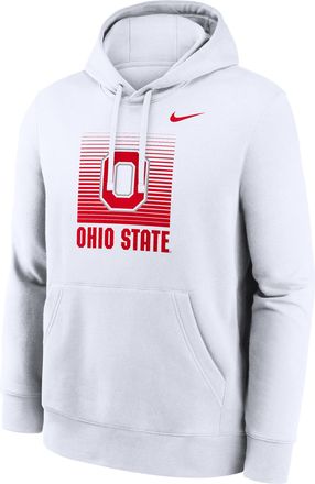 Nike Ohio State Primetime Nike Mens College Pullover Hoodie in White | NKDK10AOH-JM7