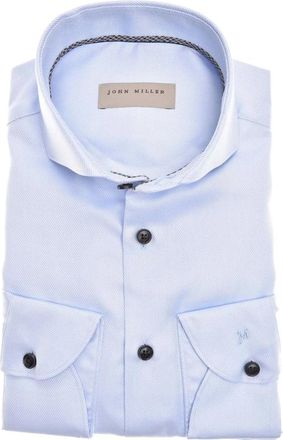 John Miller Blauwe overhemden met lange mouwen - Heren - Zakelijke Overhemden - Blauw - M - Overhemden