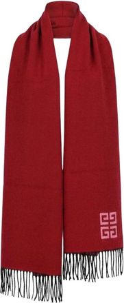 Givenchy Sjaals - unisex - Wintersjaals - Rood - ONE Size - Wol - Accessoires