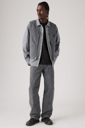 Levi's 568 Loose Straight Double Knee Carpenter Pants - Men - 28X32 - Grey / Duo Fade Periscope X Brindle Canvas