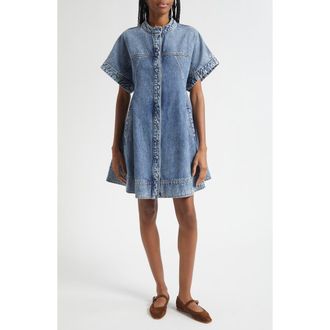 3.1 Phillip Lim Cotton Denim Dress in Washed Medium Blue at Nordstrom, Size X-Small