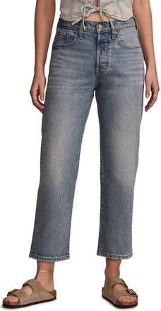 Lucky Brand 90s Loose Crop Straight Leg Jeans in Denim Daze Destruct Wash at Nordstrom Rack, Size 31