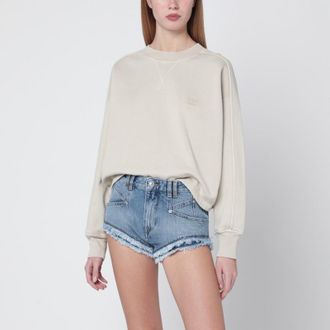 Isabel Marant Beige crew-neck cotton sweatshirt
