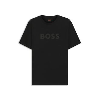 BOSS Regular-fit cotton T-shirt with modern logo