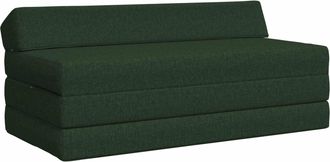 vidaXL Sof&aacute; Cama Plegable Verde Oscuro 120 X 60 X 49 Cm Tela Vidaxl