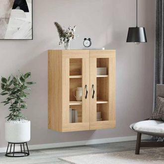 Berkfield Home Wall Mounted Cabinet Sonoma Oak 69.5x34x90 cm Engineered Wood in Light Oak