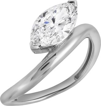 LuvMyJewelry Lana 1.5 Ct Marquise Lab Grown Diamond Engagement Ring in 14K Gold