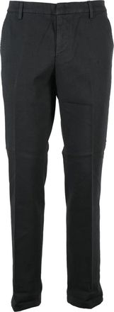 Dondup Grey Spiritissimo Tailored Stretch Cotton Trousers