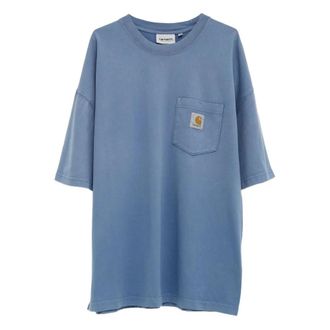 Carhartt Work in Progress Carhartt Wip, T-Shirts, male, Blue, Size: L Hudson Pocket T-Shirt