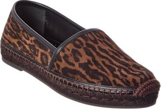 Tom Ford Ocelot Suede & Leather Espadrille