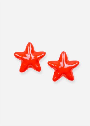 Julietta Womens Stellar Earrings In Red