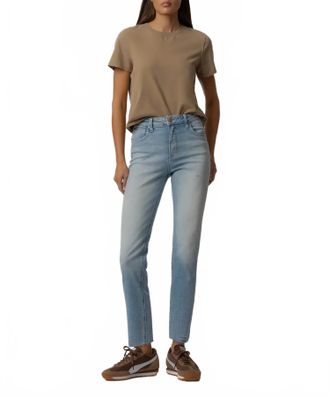 Kut from the Kloth Rachael High Rise Fab Ab Mom Raw Hem Jeans In Performance