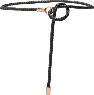 Gabriela Hearst Rope Leather Belt - Black - M