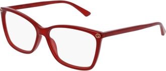 Gucci Gg 0025O Optisch Montuur - Dames - Brillen - Rood - 54 MM - Accessoires