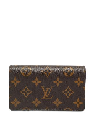 Louis Vuitton 2011 Monogram-pattern leather wallet - women - Calf Leather/Calf Leather/Canvas - One Size - Brown