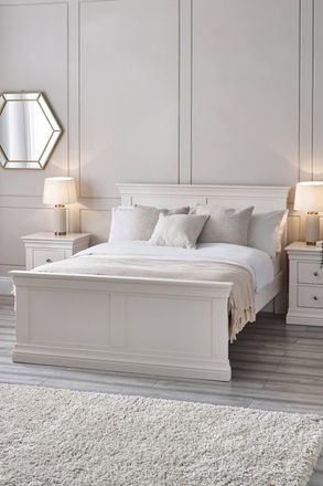 Julian Bowen Clermont Bed in White | Size: King