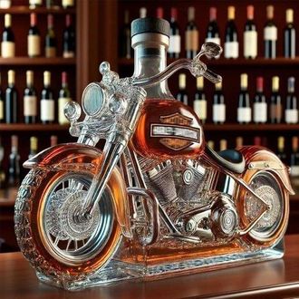 OEM Decantador Whisky 3d 310 Ml Motocicleta, Escultura Artesanal Vidrio Soplado Mano, &Uacute;nico Entusiastas Motocicletas Amantes Whisky (motocicleta)
