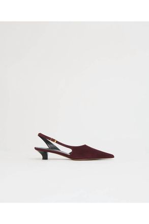 Mansur Gavriel Womens Anna Slingback Heels In Plum